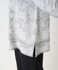 PYFCD08390 CHRISTIAN AUJARD(小さいサイズ)(メゾン ドゥ サンク) レーシージャガードニットプルオーバー ライトグレー