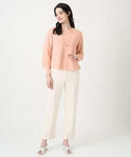 PYFEE02290 CHRISTIAN AUJARD(小さいサイズ)(メゾン ドゥ サンク) ホールガーメントニットプルオーバー サーモンピンク