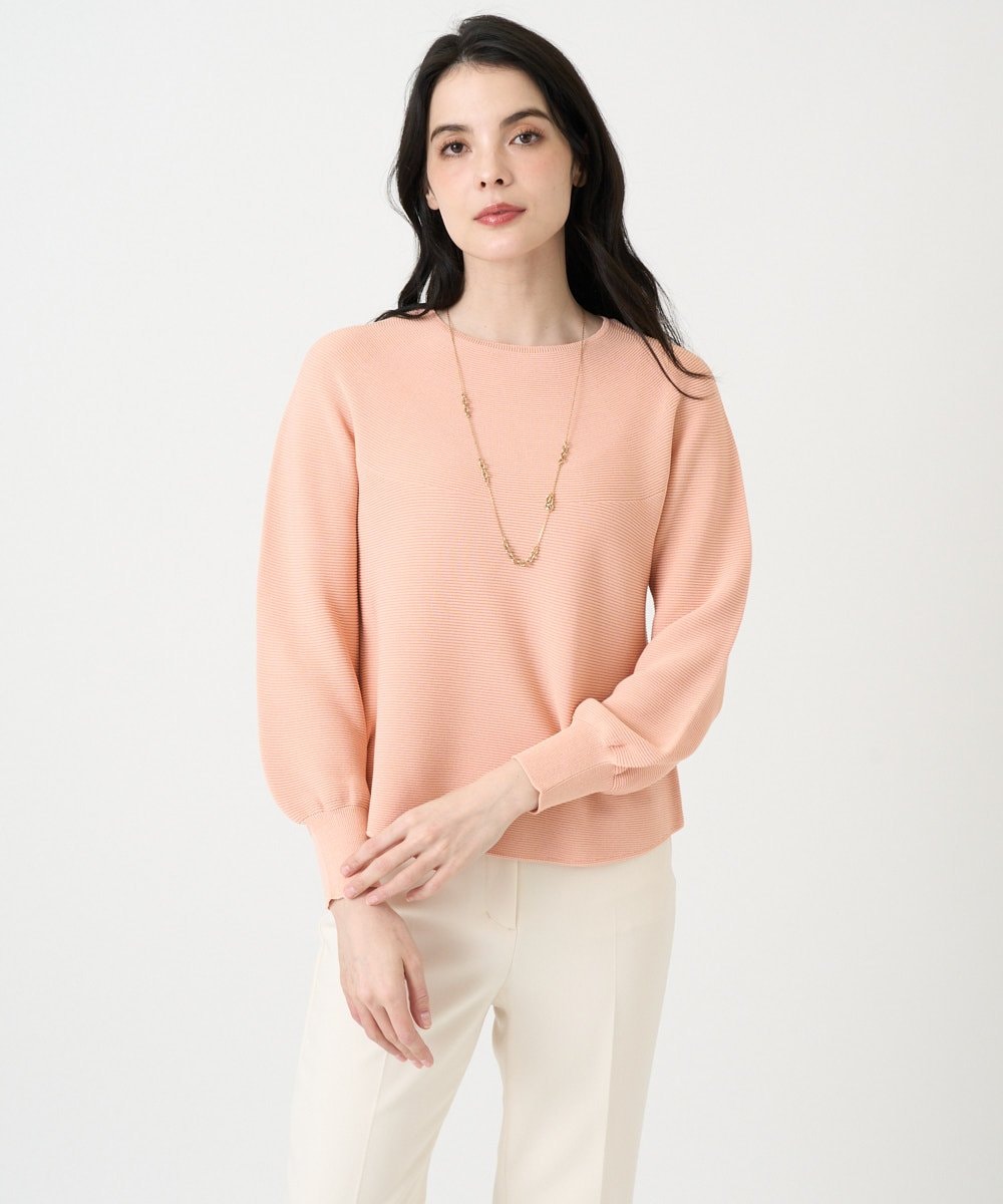 PYFEE02290 CHRISTIAN AUJARD(小さいサイズ)(メゾン ドゥ サンク) ホールガーメントニットプルオーバー サーモンピンク