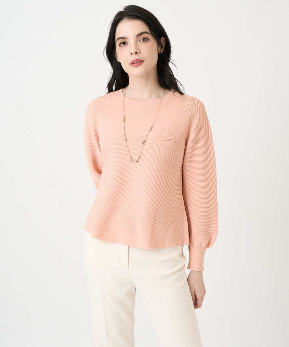 PYFEE02290 CHRISTIAN AUJARD(小さいサイズ)(メゾン ドゥ サンク) ホールガーメントニットプルオーバー サーモンピンク