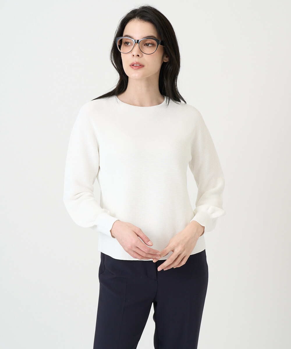 PYFEE02290 CHRISTIAN AUJARD(小さいサイズ)(メゾン ドゥ サンク) ホールガーメントニットプルオーバー アイボリー