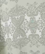 PYFEE03390 CHRISTIAN AUJARD(小さいサイズ)(メゾン ドゥ サンク) [アンサンブル対応]レーシーオーナメントプリントトップス グリーン系