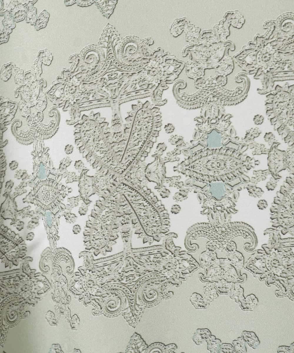 PYFEE03390 CHRISTIAN AUJARD(小さいサイズ)(メゾン ドゥ サンク) [アンサンブル対応]レーシーオーナメントプリントトップス グリーン系