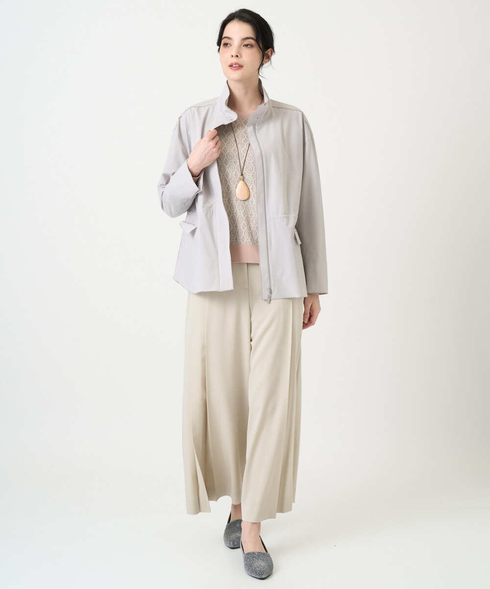 PYFEE13330 CHRISTIAN AUJARD(小さいサイズ)(メゾン ドゥ サンク) ジオメトリックジャガードニットプルオーバー ピンク