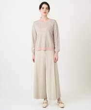 PYFEE13330 CHRISTIAN AUJARD(小さいサイズ)(メゾン ドゥ サンク) ジオメトリックジャガードニットプルオーバー ピンク