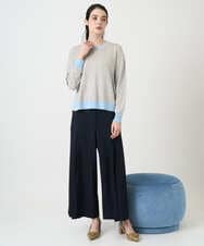 PYFEE13330 CHRISTIAN AUJARD(小さいサイズ)(メゾン ドゥ サンク) ジオメトリックジャガードニットプルオーバー ピンク