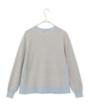 PYFEE13330 CHRISTIAN AUJARD(小さいサイズ)(メゾン ドゥ サンク) ジオメトリックジャガードニットプルオーバー ピンク