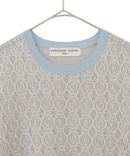 PYFEE13330 CHRISTIAN AUJARD(小さいサイズ)(メゾン ドゥ サンク) ジオメトリックジャガードニットプルオーバー ピンク