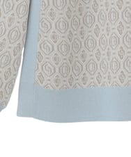 PYFEE13330 CHRISTIAN AUJARD(小さいサイズ)(メゾン ドゥ サンク) ジオメトリックジャガードニットプルオーバー ピンク