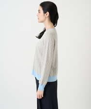 PYFEE13330 CHRISTIAN AUJARD(小さいサイズ)(メゾン ドゥ サンク) ジオメトリックジャガードニットプルオーバー ピンク