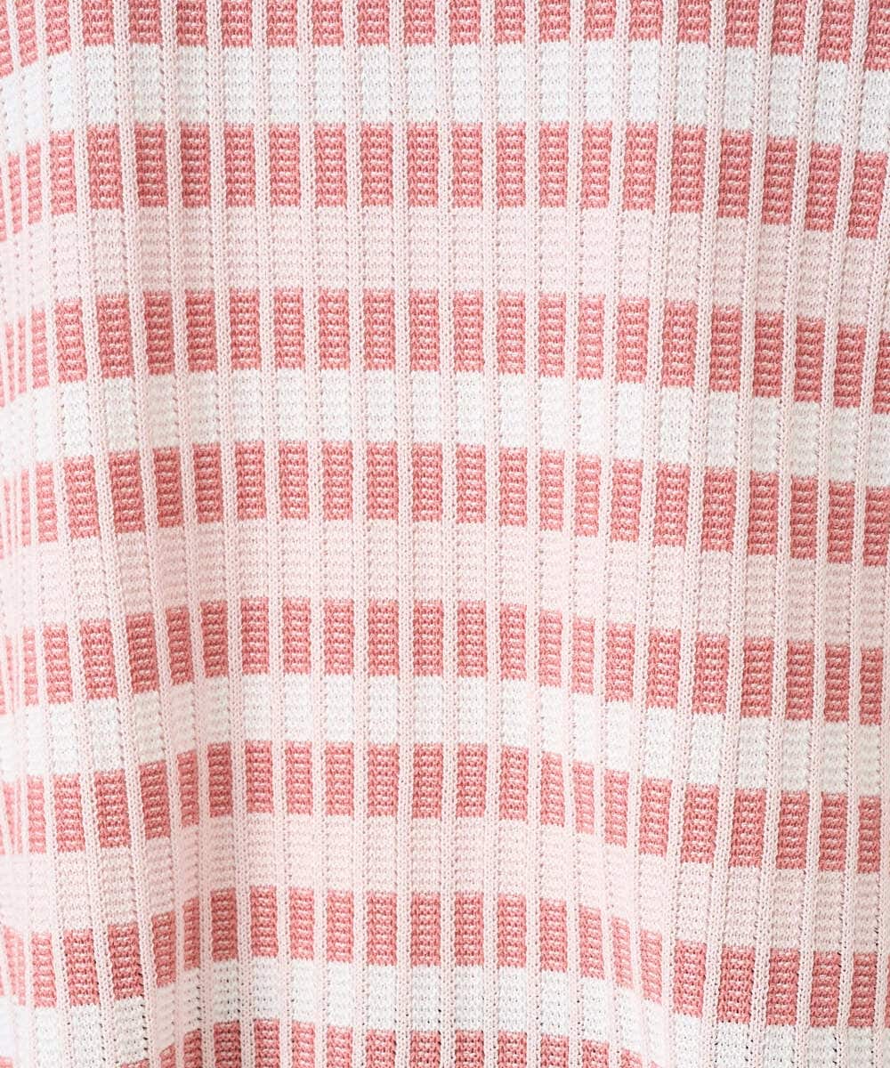 PYFEE20360 CHRISTIAN AUJARD(小さいサイズ)(メゾン ドゥ サンク) タックボーダーニットプルオーバー ピンク