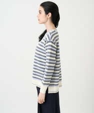 PYFEE20360 CHRISTIAN AUJARD(小さいサイズ)(メゾン ドゥ サンク) タックボーダーニットプルオーバー ピンク