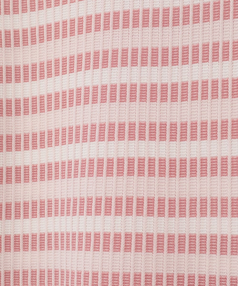 PYFEE20360 CHRISTIAN AUJARD(小さいサイズ)(メゾン ドゥ サンク) タックボーダーニットプルオーバー ピンク