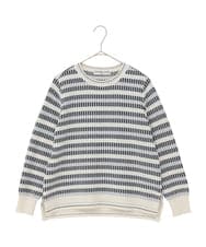 PYFEE20360 CHRISTIAN AUJARD(小さいサイズ)(メゾン ドゥ サンク) タックボーダーニットプルオーバー ピンク