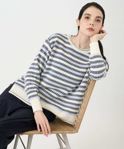 PYFEE20360 CHRISTIAN AUJARD(小さいサイズ) タックボーダーニットプルオーバー