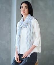 PYFGD22290 CHRISTIAN AUJARD(小さいサイズ)(メゾン ドゥ サンク) リネンライクホールガーメントニット ライトブルー