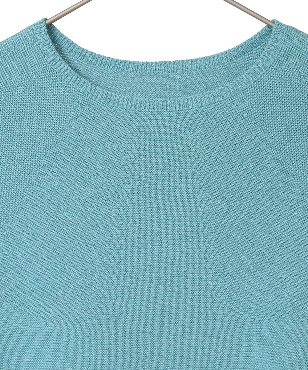 PYFGD22290 CHRISTIAN AUJARD(小さいサイズ)(メゾン ドゥ サンク) リネンライクホールガーメントニット ライトブルー