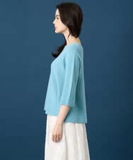 PYFGD22290 CHRISTIAN AUJARD(小さいサイズ)(メゾン ドゥ サンク) リネンライクホールガーメントニット ライトブルー