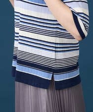 PYFGD27270 CHRISTIAN AUJARD(小さいサイズ)(メゾン ドゥ サンク) マルチボーダーニットプルオーバー ピンク系