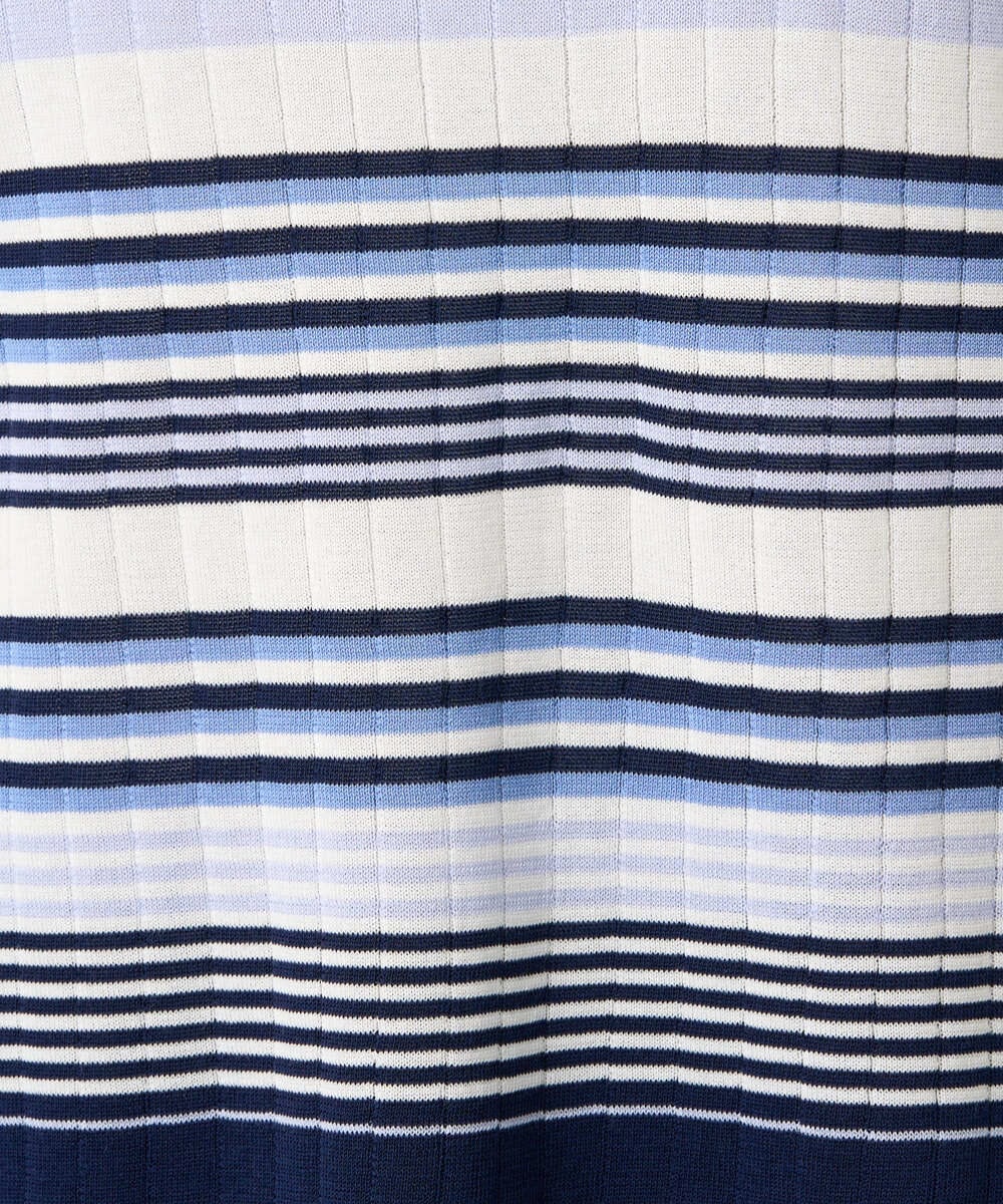 PYFGD27270 CHRISTIAN AUJARD(小さいサイズ)(メゾン ドゥ サンク) マルチボーダーニットプルオーバー ピンク系