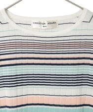 PYFGD27270 CHRISTIAN AUJARD(小さいサイズ)(メゾン ドゥ サンク) マルチボーダーニットプルオーバー ブルー系