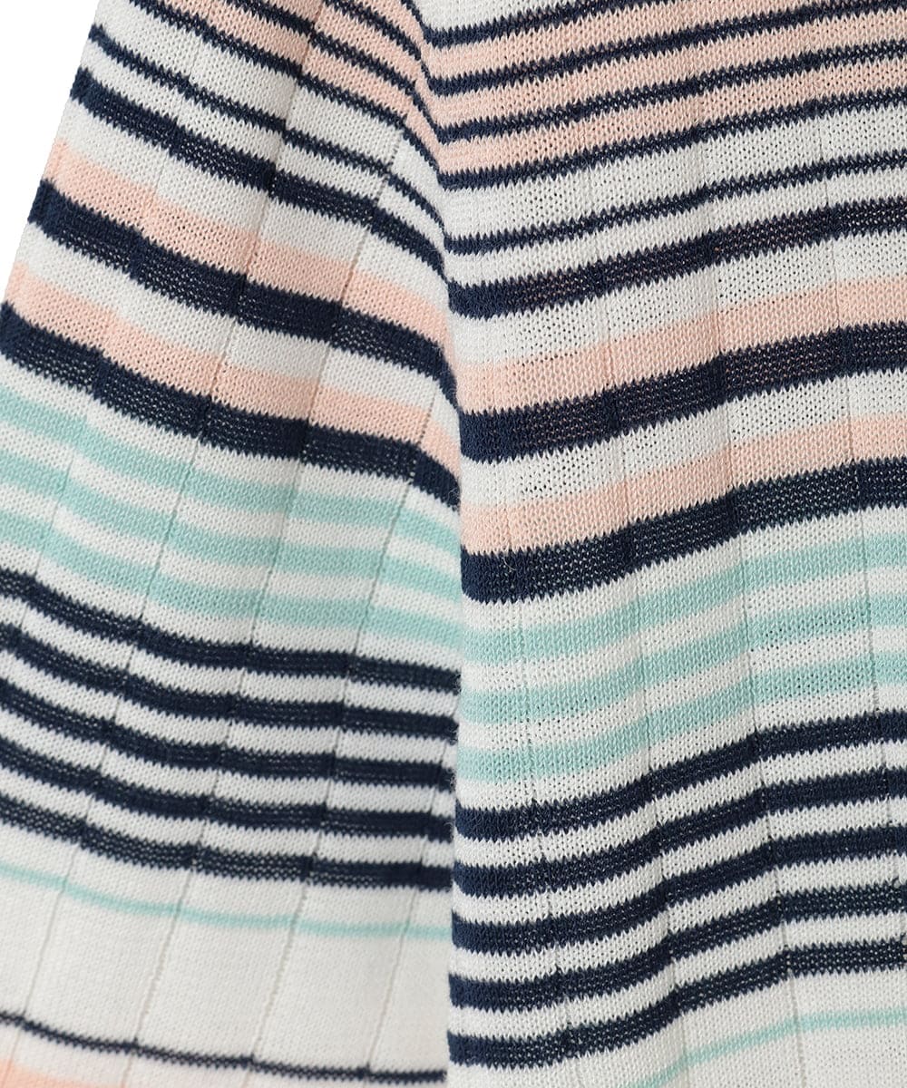 PYFGD27270 CHRISTIAN AUJARD(小さいサイズ)(メゾン ドゥ サンク) マルチボーダーニットプルオーバー ブルー系