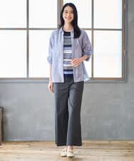 PYFGD27270 CHRISTIAN AUJARD(小さいサイズ)(メゾン ドゥ サンク) マルチボーダーニットプルオーバー ブルー系