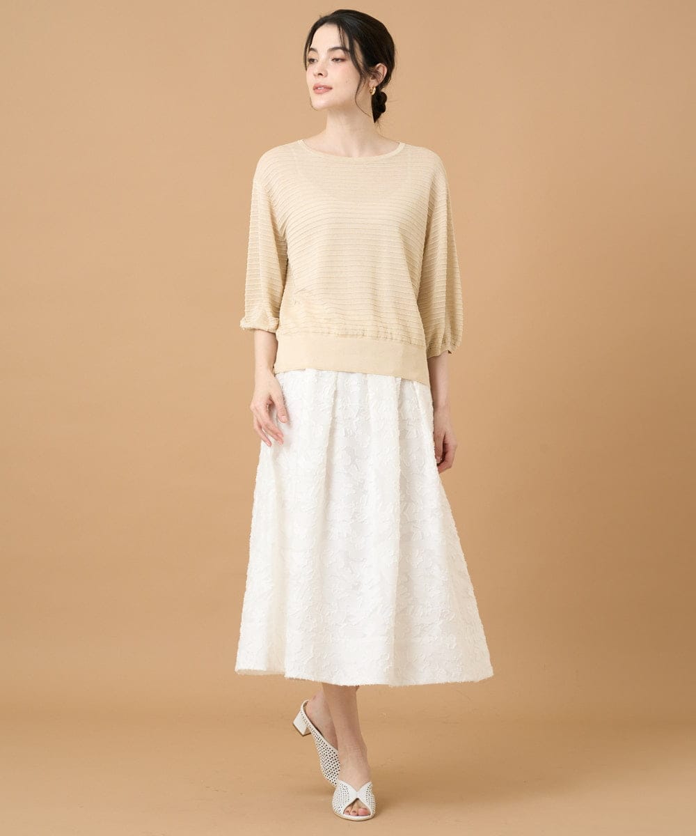 PYFGD56350 CHRISTIAN AUJARD(小さいサイズ)(メゾン ドゥ サンク) メタリックヤーンプルオーバー ゴールド