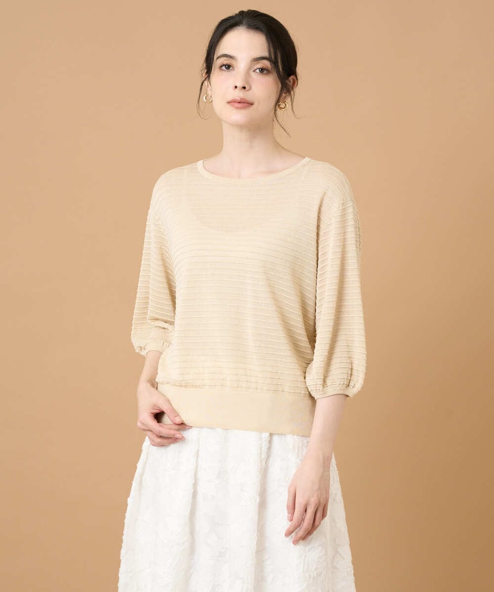 PYFGD56350 CHRISTIAN AUJARD(小さいサイズ)(メゾン ドゥ サンク) メタリックヤーンプルオーバー ゴールド