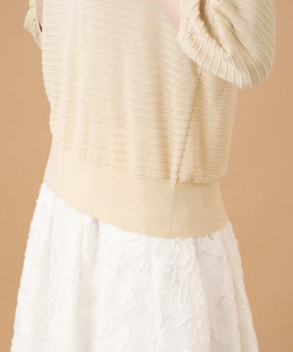 PYFGD56350 CHRISTIAN AUJARD(小さいサイズ)(メゾン ドゥ サンク) メタリックヤーンプルオーバー ゴールド