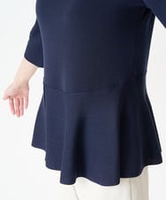 PYFGX22330 CHRISTIAN AUJARD(小さいサイズ)(メゾン ドゥ サンク) デザインヘムプルオーバーニット ネイビー
