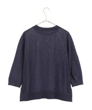 PYFJB22300 CHRISTIAN AUJARD(小さいサイズ)(メゾン ドゥ サンク) [アンサンブル対応]7分袖ラメニット パープル