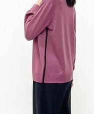 PYFJS35290 CHRISTIAN AUJARD(小さいサイズ)(メゾン ドゥ サンク) クルーネックシンプルニットプルオーバー ブルー