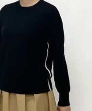 PYFJS35290 CHRISTIAN AUJARD(小さいサイズ)(メゾン ドゥ サンク) クルーネックシンプルニットプルオーバー ブルー