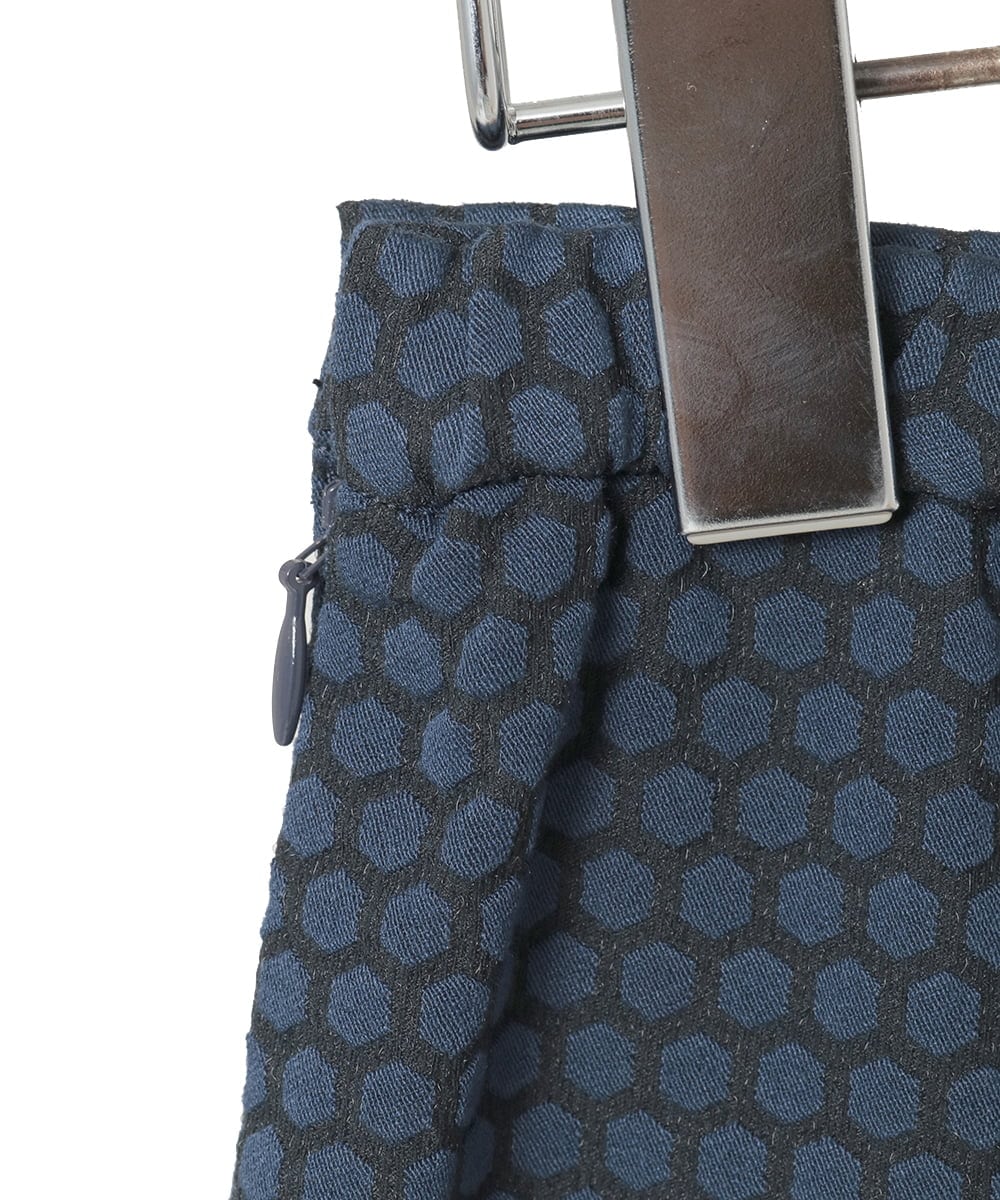 PYHAD01450 CHRISTIAN AUJARD(小さいサイズ)(メゾン ドゥ サンク) [セットアップ対応]オリジナルジャガードスカート ネイビー