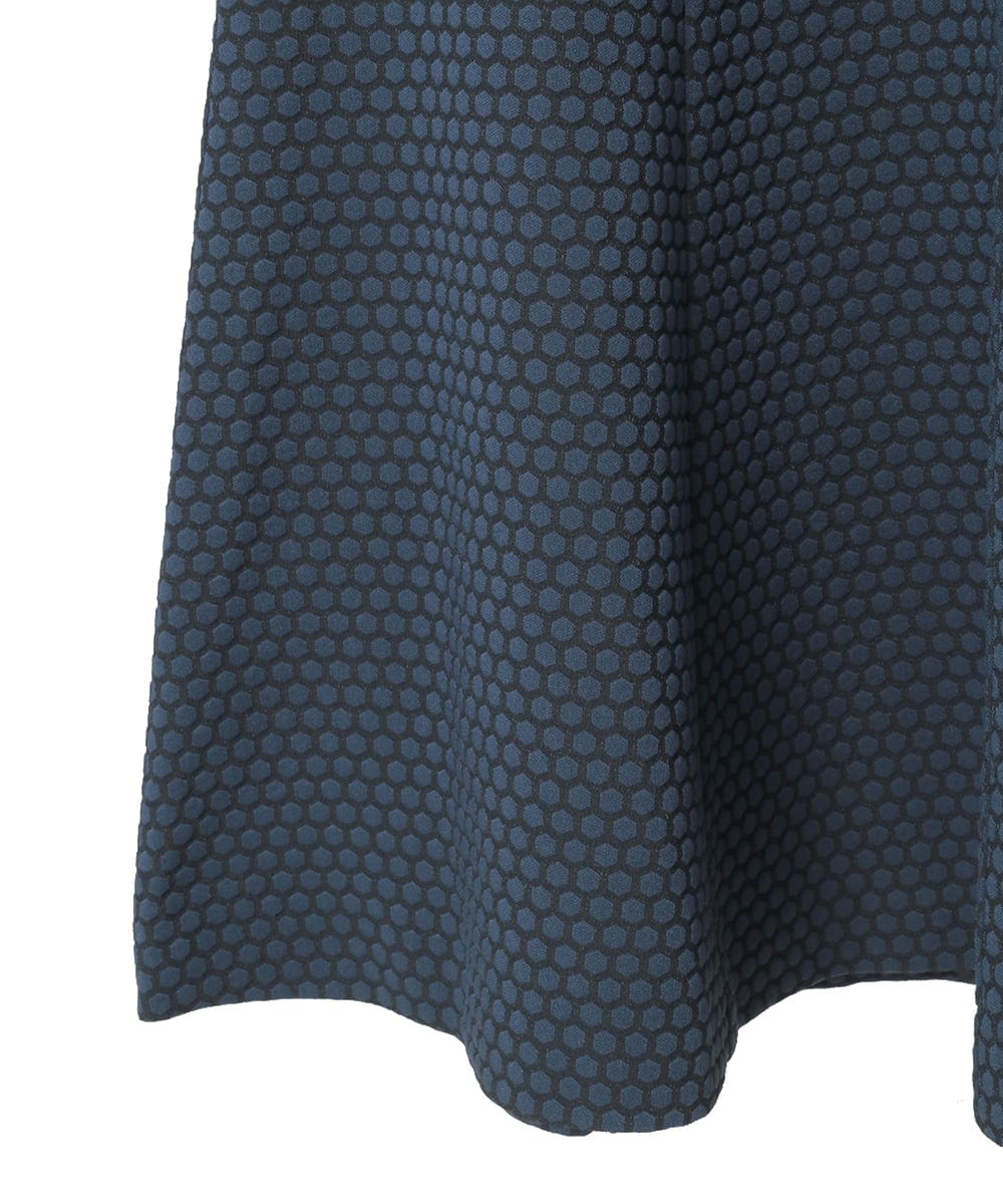 PYHAD01450 CHRISTIAN AUJARD(小さいサイズ)(メゾン ドゥ サンク) [セットアップ対応]オリジナルジャガードスカート ネイビー