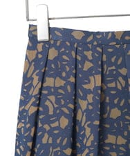 PYHAD03430 CHRISTIAN AUJARD(小さいサイズ)(メゾン ドゥ サンク) [セットアップ対応]フラワーオパールプリントスカート ネイビー×ブラウン