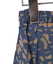 PYHAD03430 CHRISTIAN AUJARD(小さいサイズ)(メゾン ドゥ サンク) [セットアップ対応]フラワーオパールプリントスカート ネイビー×ブラウン