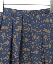 PYHAD03430 CHRISTIAN AUJARD(小さいサイズ)(メゾン ドゥ サンク) [セットアップ対応]フラワーオパールプリントスカート ネイビー×ブラウン