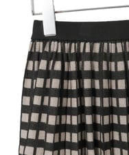 PYHAD36490 CHRISTIAN AUJARD(小さいサイズ)(メゾン ドゥ サンク) ジャガードニットスカート ブラック×ベージュ