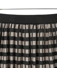 PYHAD36490 CHRISTIAN AUJARD(小さいサイズ)(メゾン ドゥ サンク) ジャガードニットスカート ブラック×ベージュ