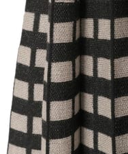 PYHAD36490 CHRISTIAN AUJARD(小さいサイズ)(メゾン ドゥ サンク) ジャガードニットスカート ブラック×ベージュ