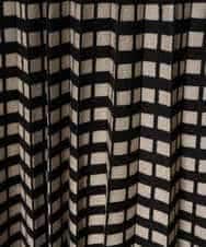 PYHAD36490 CHRISTIAN AUJARD(小さいサイズ)(メゾン ドゥ サンク) ジャガードニットスカート ブラック×ベージュ