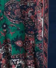 PYHAE02690 CHRISTIAN AUJARD(小さいサイズ)(メゾン ドゥ サンク) [セットアップ対応]RATTIペイズリープリントスカート ピンク×ネイビー系