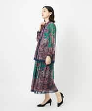 PYHAE02690 CHRISTIAN AUJARD(小さいサイズ)(メゾン ドゥ サンク) [セットアップ対応]RATTIペイズリープリントスカート ピンク×ネイビー系