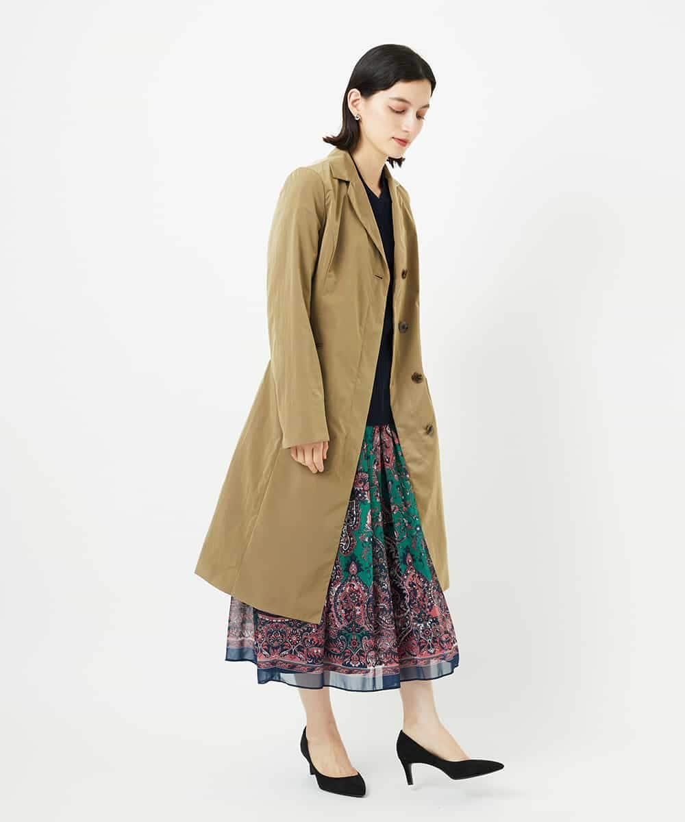 PYHAE02690 CHRISTIAN AUJARD(小さいサイズ)(メゾン ドゥ サンク) [セットアップ対応]RATTIペイズリープリントスカート ピンク×ネイビー系