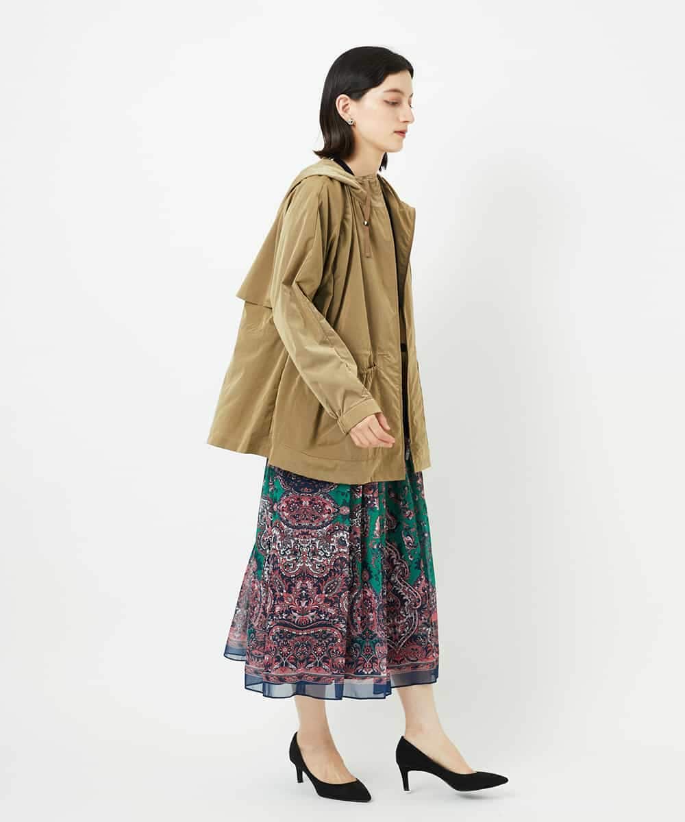 PYHAE02690 CHRISTIAN AUJARD(小さいサイズ)(メゾン ドゥ サンク) [セットアップ対応]RATTIペイズリープリントスカート ピンク×ネイビー系