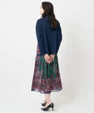 PYHAE02690 CHRISTIAN AUJARD(小さいサイズ)(メゾン ドゥ サンク) [セットアップ対応]RATTIペイズリープリントスカート ピンク×ネイビー系