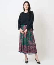 PYHAE02690 CHRISTIAN AUJARD(小さいサイズ)(メゾン ドゥ サンク) [セットアップ対応]RATTIペイズリープリントスカート ピンク×ネイビー系