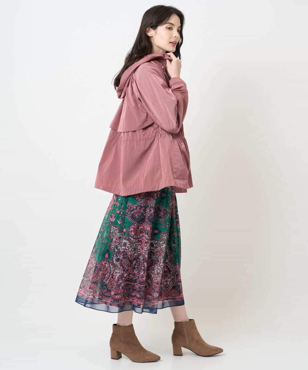 PYHAE02690 CHRISTIAN AUJARD(小さいサイズ)(メゾン ドゥ サンク) [セットアップ対応]RATTIペイズリープリントスカート ピンク×ネイビー系